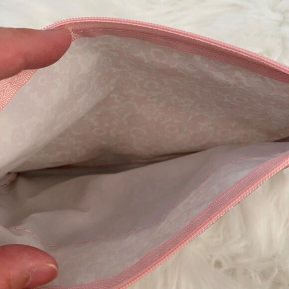 2 Zipper Flat Pouch. Floral. Pink Multi. Storage Organization. Cottagecore. - Picture 3 of 7